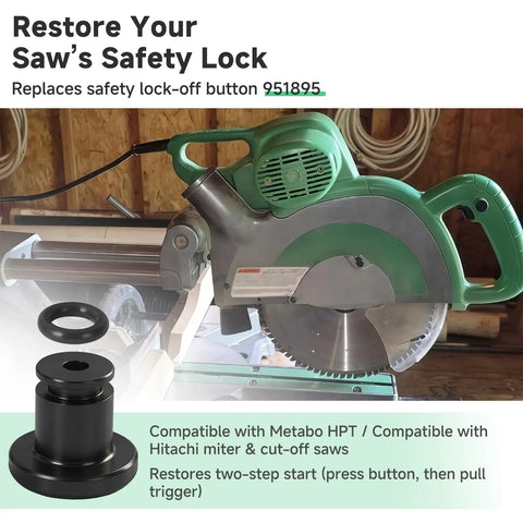 Heavy Duty Lock Off Button Kit For Miter Chop Saws Restore Original Two Step Trigger Safety Switch Guard Replacement Parts 2 Pack Plug And Play Install Boss Quality Gear