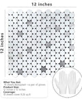 Penny Round Tile Peel And Stick Backsplash Kit With White Marble Look And Silver Metal Accent Self Adhesive Mosaic Tiles, 12x12 inches