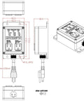 Technical drawing of Automatic Dust Control Switch For Contractors And Woodworkers, Hands Free Vacuum Switch.