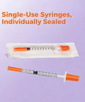 Go-To Ultra Fine 31G 5/16 Inch Syringe Needles, 1ml Capacity, Individually Wrapped And Sterile, Durable Lab Refilling Supplies, 100 Pack For Fast Refills And Heavy-Duty Lab Use, individually sealed syringe