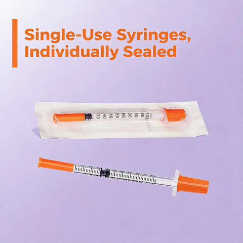 Go-To Ultra Fine 31G 5/16 Inch Syringe Needles, 1ml Capacity, Individually Wrapped And Sterile, Durable Lab Refilling Supplies, 100 Pack For Fast Refills And Heavy-Duty Lab Use, individually sealed syringe