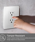 In Wall Smart Outlet With WiFi Control For Two Devices, No Hub Needed, Works With Alexa And Google Home, ETL Certified, child touching outlet