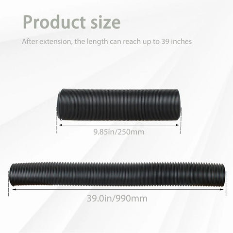 2-1/2 Inch Flexible Dust Collection Hose For Table Saws And Drill Presses Extends Up To 39 Inches And Compresses To 9.85 Inches