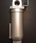 Inline Air Compressor Water Moisture Filter Trap With Auto Drain 1 Inch FPT Inlet And Outlet 5 Micron Filter Sight Glass 185 CFM