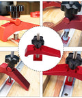 Aluminum T Track Hold Down Clamp For Woodworking, Heavy Duty Workholding Tool For Woodshop Fixtures, Premium Clamp with red finish