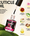 Must Have Pro Grade Gel Nail Polish Remover Tools Kit cuticle oil bottle and dropper with rose fragrance, 12ml size