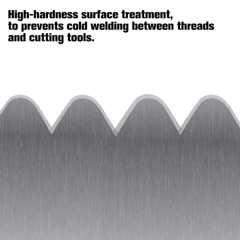 High-hardness surface treatment detail to prevent cold welding for Threading and cutting tools of Rock Solid Heavy Duty M6x20mm Torx T25 Machine Screws.