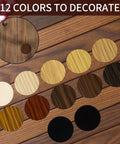 648 Piece Screw Hole Cover Sticker Set In 12 Colors, Adhesive PVC Caps For Wood Screws, showing close-up of colorful stickers