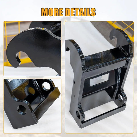 X Change Quick Attach Coupler Bracket For Bobcat E Series Excavators Black Coated Steel Bolt On Mounting Accessory