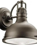 Hatteras Bay 9.5 Inch One Light Indoor Outdoor Wall Sconce With Clear Fresnel Lens In Olde Bronze Industrial Style