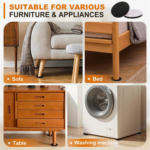 Heavy Duty Furniture Sliders 24 Pack 3 And A Half Inch Felt Pads For Hardwood Floors Move Large Furniture Like A Breeze With One Person Reusable Floor Protectors For Sofas Tables Beds Cabinets Pianos And More