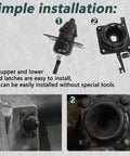 Upper And Lower Hood Latch Kit For Volvo VN VNL Trucks direct fit installation guide, parts and placement overview.