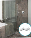 DOITOOL 4-pack glass door hinges, chrome finish for cabinets and bookcases