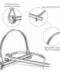 30 Piece Trailer Hitch Pin Locks Set Beefed-Up Built Tough 2-3/4 Inch By 1/4 Inch PTO Shaft Locking Safety Coupler Pins Carbon Steel Arch Design