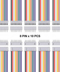 10 Pair JST XH Connector Kit 2.54mm Pitch 8 Pin Header Male And Female Plugs With Flat Wire Cable 200mm 26 AWG product image
