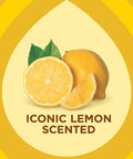 Image of whole and sliced lemons highlighting iconic lemon scent of Expert Care Wood Wipes with Lemon Scent for sealed surfaces.