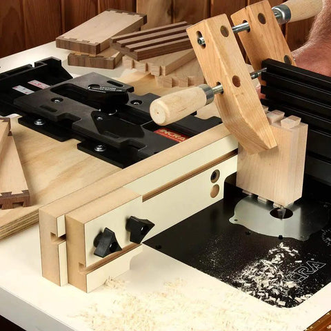 Must Have Jig With Fence System For Box Joints And Dovetails Includes Joint Templates And Instructional DVD Works With Routers