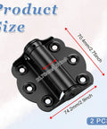 Heavy Duty Stainless Steel Screen Door Hinges 2 Pack Built to Last Adjustable Self Closing Spring Loaded Black Finish dimensions