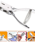 Go To Portable Manual Oval Hole Puncher For Home And Office Use Single Hole Punch With 8 Sheet Capacity In Silver Metal visible
