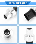 Close-up of AC Pressure Switch Sensor For Chrysler And Dodge Engines 2.4L 3.6L 5.7L 2012 To 2024 Replacement Refrigerant