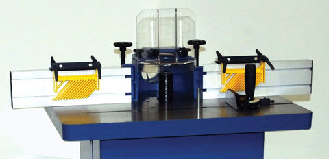 5HP Single Phase Woodworking Router Table With Cast Iron Surface Precision Ground Table Pre Drilled Holes For Optional Power Feeder