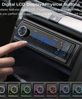 Marine Bluetooth Car Stereo Receiver With Digital LCD Display FM AM Radio USB SD AUX MP3 Player 2A Quick Charge App Remote