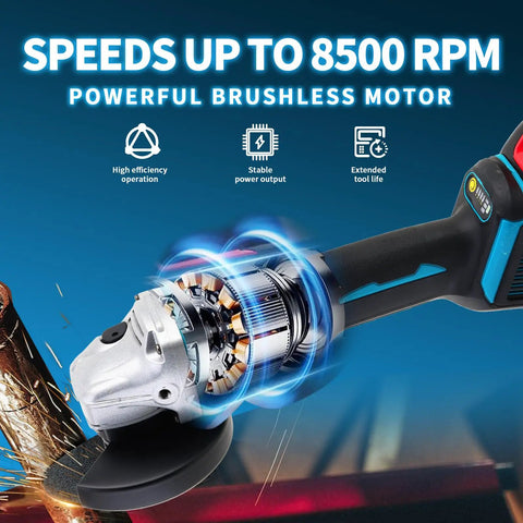 2 In 1 Cordless Telescoping Pole Grinder And Wire Brush With 20V Max Power showing brushless motor detail