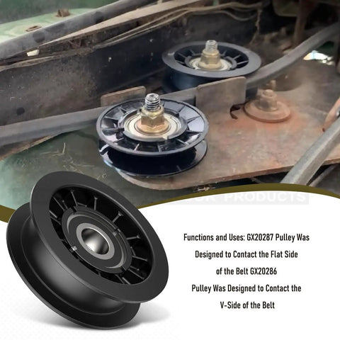 V Idler And Flat Pulley Kit For Lawn Mower Decks LA100 LA105 LA110 LA115 LA120 Replacement 1760097 690409 690409MA installed