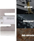 Heavy Duty Built Tough Load Cell Sensor Providing Straight Up Precision Weighing Output For Industrial Mixing Stations And Batching Systems With Zero Hassle Setup shown with oil-proof, waterproof, and anti-corrosion features.