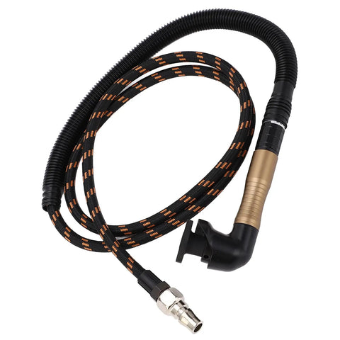 Pneumatic hose attachment for Badass Pneumatic Pencil Die Grinder 23500 RPM, featuring durable braided design and quick-connect fitting.