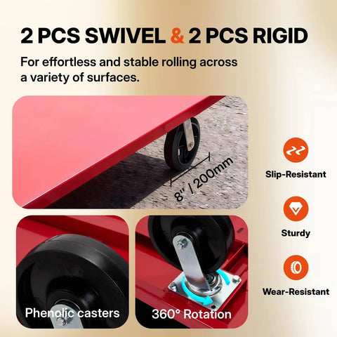 Heavy Duty Tow Behind Flatbed Cart 2000 Pound Load Rating Rock Solid Steel Build Eight Inch Rolling Casters No Sweat Hauling Rig For Warehouse Logistics And Crew Transport Missions