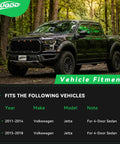 Beefed Up Front End Suspension Kit For 2011 To 2018 Volkswagen Jetta 4 Door compatibility chart with forest backdrop