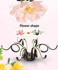 Six Light Dimmable LED Ceiling Light Fixture With Octopus Geometric Design Semi Flush Mount Chandelier in flower transition
