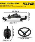 Product specifications for Beefy Hydraulic Outboard Steering Kit With 13.5 Inch Aluminum Wheel And 18 Foot Nylon Hose And 300HP Helm Pump