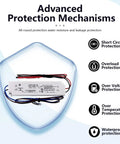 Heavy Duty 36W 12V 3A Switching Power Supply With Slick Enclosed Build And Knockout Efficiency For Led Lighting Home Upgrades and Industrial Gear protecting circuits.
