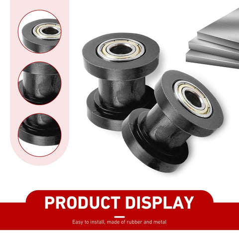 Two Pack Chain Tensioner Guides For 0.3 And 0.4 Inch Chains With Rolling Wheel Pulley Wheel Guide For Dirt Bikes Motorcycles And Bicycles