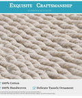 Close-up of handwoven cotton rope from Handwoven Cotton Rope Hammock Chair With Metal Spreader Bar For Indoor And Outdoor Relaxation
