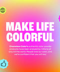 Next Level Party Color Blasters Fire Extinguisher Style Powder Cannon For Gender Reveals And Holi Bash Squeeze Handle Trigger With Viral Smoke Bomb Effect Two Pack Of Neon Green Blast on a colorful gradient background.
