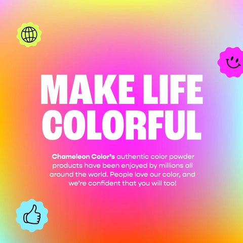 Next Level Party Color Blasters Fire Extinguisher Style Powder Cannon For Gender Reveals And Holi Bash Squeeze Handle Trigger With Viral Smoke Bomb Effect Two Pack Of Neon Green Blast on a colorful gradient background.