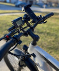 Bike Riser Handlebar 25.4 to 31.8mm, 620mm Length, Aluminum Alloy, Adjustable Rise 50 90 120mm, Black, Non Slip on bike