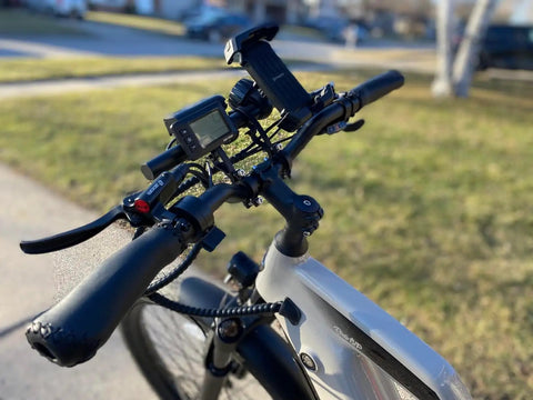 Bike Riser Handlebar 25.4 to 31.8mm, 620mm Length, Aluminum Alloy, Adjustable Rise 50 90 120mm, Black, Non Slip on bike