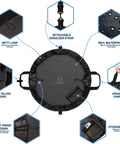 32 Inch Wetsuit Changing Mat Bag With Shoulder Strap Waterproof Wet Suit Carrier features and design illustration in black.