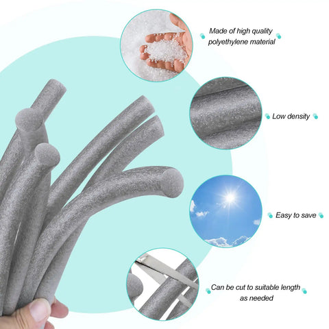 Three Quarter Inch Foam Backer Rod For Gaps And Joints, Forty Feet Long, Caulk Saver, showing foam texture and benefits