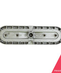 316559300 Oval Surface Burner Replacement for Gas Ranges - Top view of metal stovetop burner with Frigidaire branding.