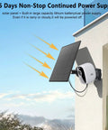 Outdoor Solar Magnetic Mount Security Camera Wireless 4MP Battery Powered With AI Motion Detection on wall