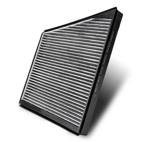 Top Notch Cabin Air Filter With Activated Carbon CF9785 for Mercedes E350 E320 E500 angled view showing filter layers