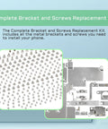All In One IPhone 8 And SE 2nd Gen 2020 Inner Parts Screws Set With Full Internal Metal Bracket Replacement Kit displayed