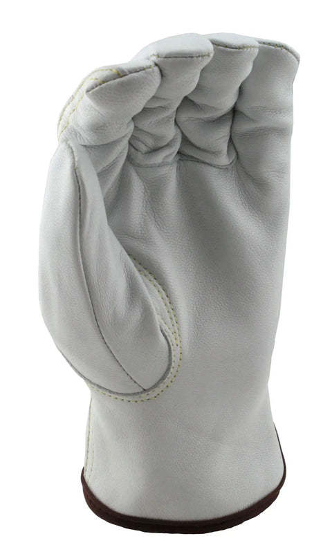 Beefed-Up Goatskin Leather Work Gloves With Kevlar Liner For Cut And Puncture Resistance Arc Flash 4 Protection, extra large