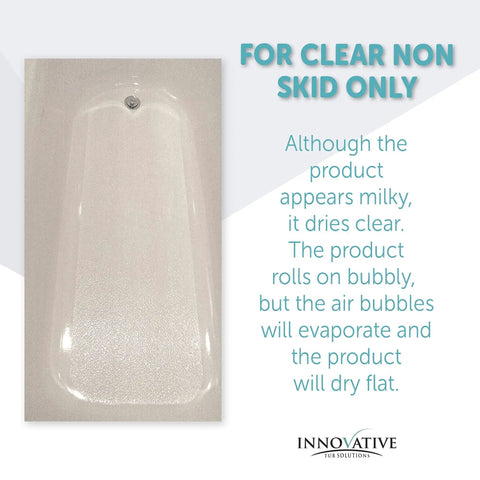 Clear Tub And Shower Anti Slip Coating Delivers Non Slip Traction for Slippery Bathtub Floors and Showers, clear finish after application