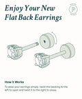 Go To 3mm Ball Stud Earrings With Flatback Disc, 925 Silver Post, 14K Gold Plated Yellow Gold Finish For Everyday Wear, Comfortable All Day And Night, Screw In Flatback Design, Durable And Bright flat back earring diagram